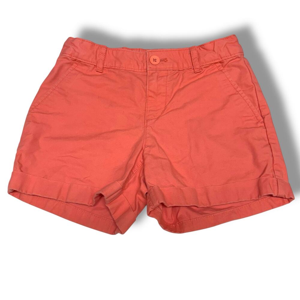 Gap‎ Girls Shorts Size 8 Peach Coral Cuffed Shortie Cupid Pink